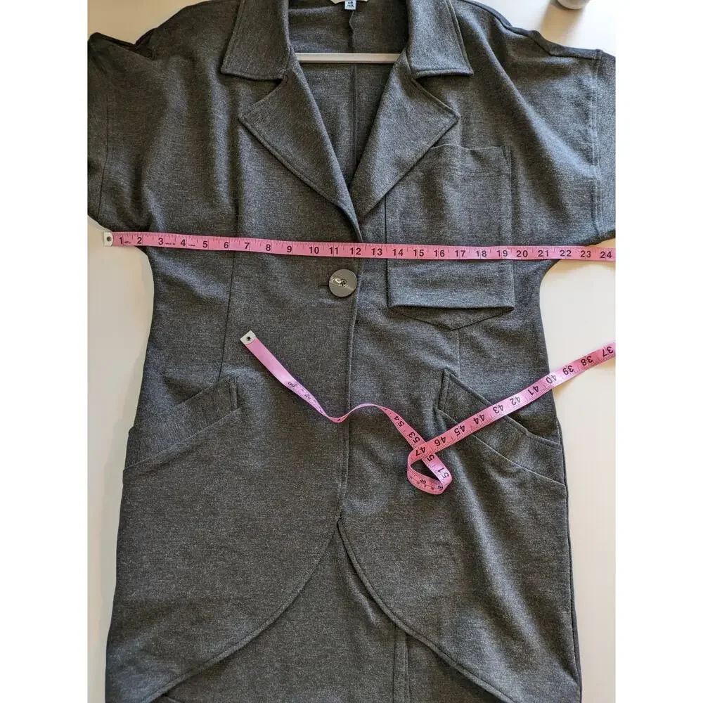 Cabi Coat Lisbon Topper Ponte Classic Neutral Minimalist Gray #994 Size XS